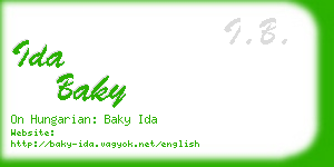 ida baky business card